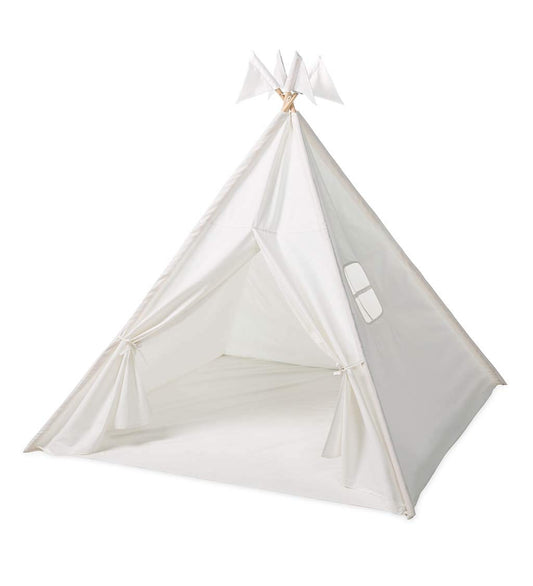 HearthSong 4' Light-Up Fabric Play Tent with Interior Light, Window, Door Closure with Tie-Backs, and Sewn-in Floor